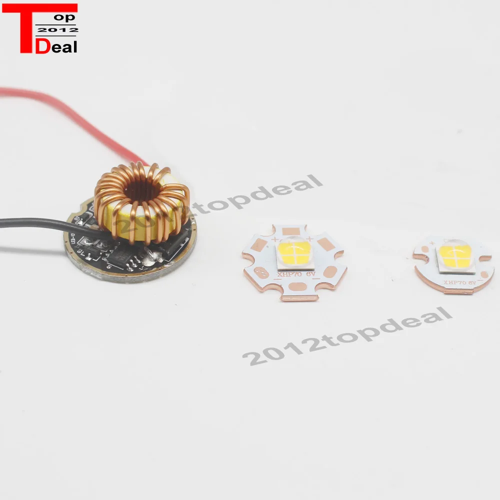 Светодиодный излучатель CREE XHP70 6 в светодиодный теплого белого цвета диаметром + 4