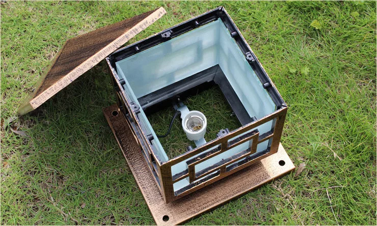 Фонарь для наружного освещения ландшафт японский квадратный винтажный