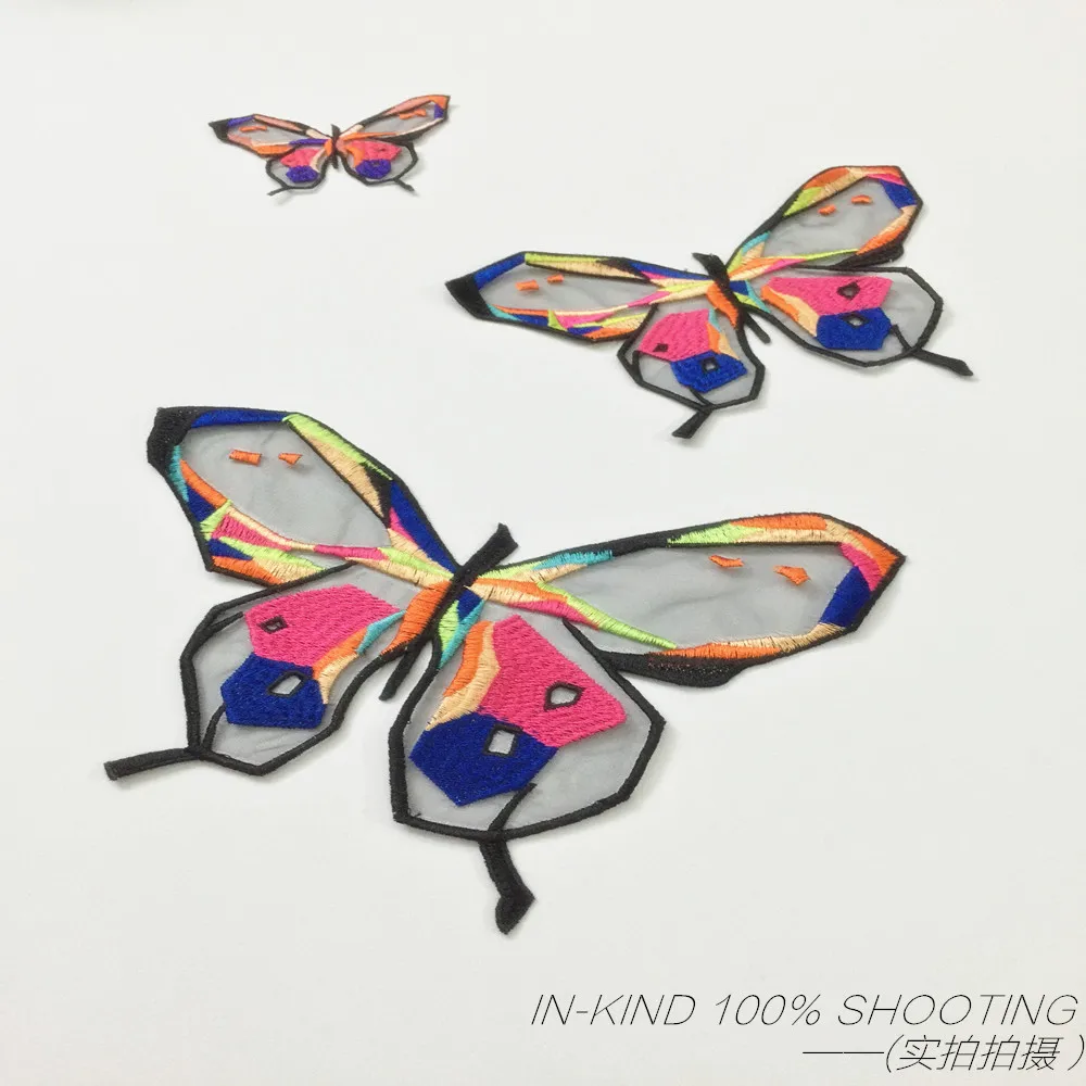 Нашивка-бабочка нашивка-бабочка вышитая нашивка аппликация на одежду сделай сам