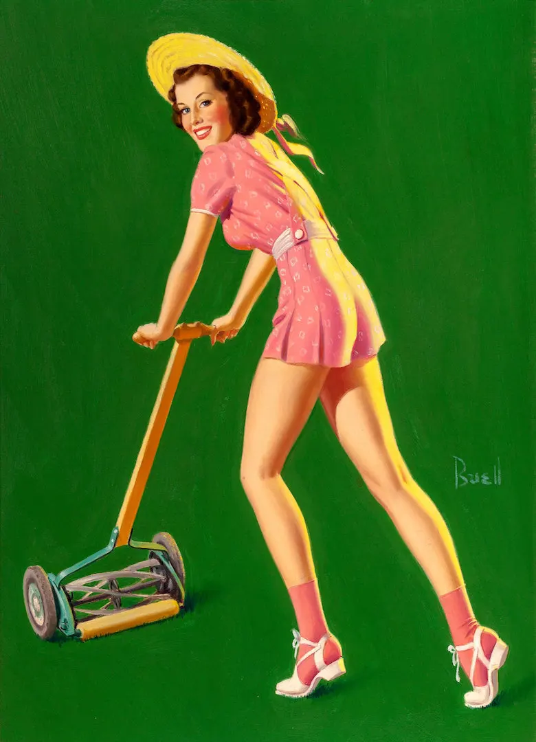 Vintage Al Buell 1950's Pin Up Girls Pop Art Kraft Posters Classic Canvas Paintings Wall Stickers Home Decor Gift | Дом и сад