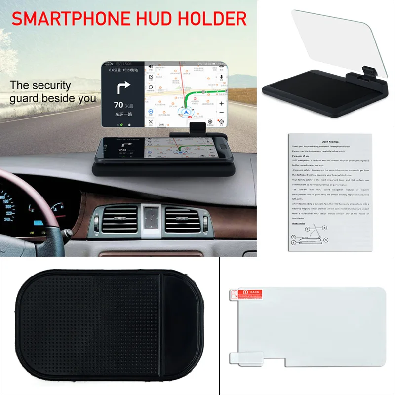 Автомобильный держатель для смартфона проектор HUD gps навигатор подставка