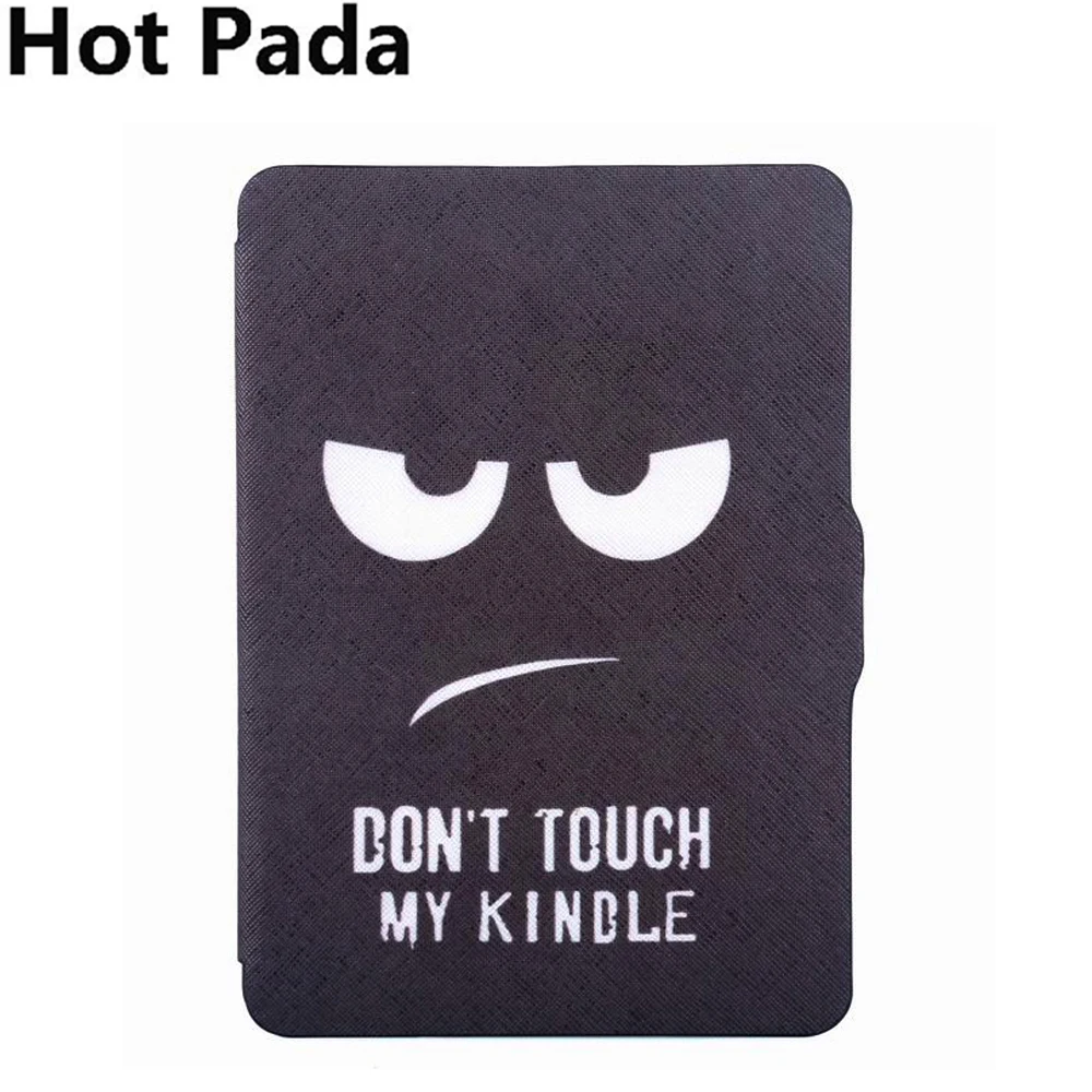 Hot Pada case for Amazon kindle paperwhite 2015 6'' touchscreen ereader 6 smart cover pu leather case(Don't touch my kindle) |
