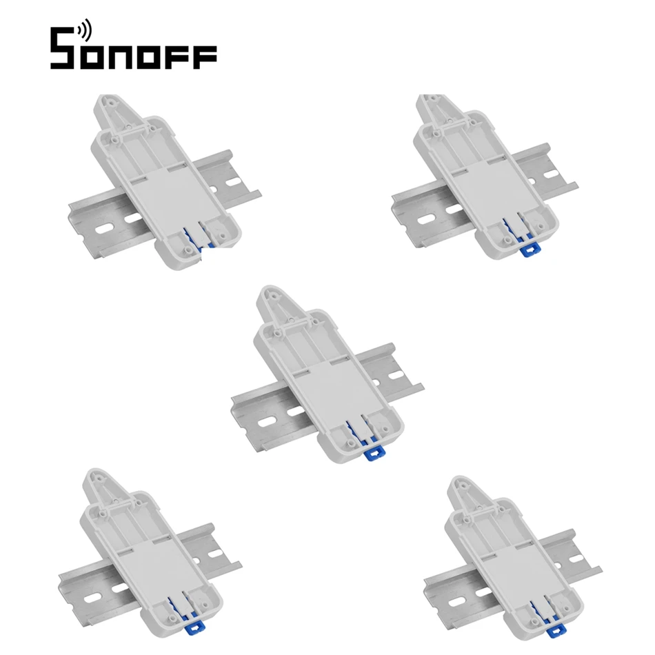 Регулируемое крепление SONOFF DR DIN Rail 5 шт. чехол держатель для Sonoff Basic / RF POW TH16 TH10 DUAL
