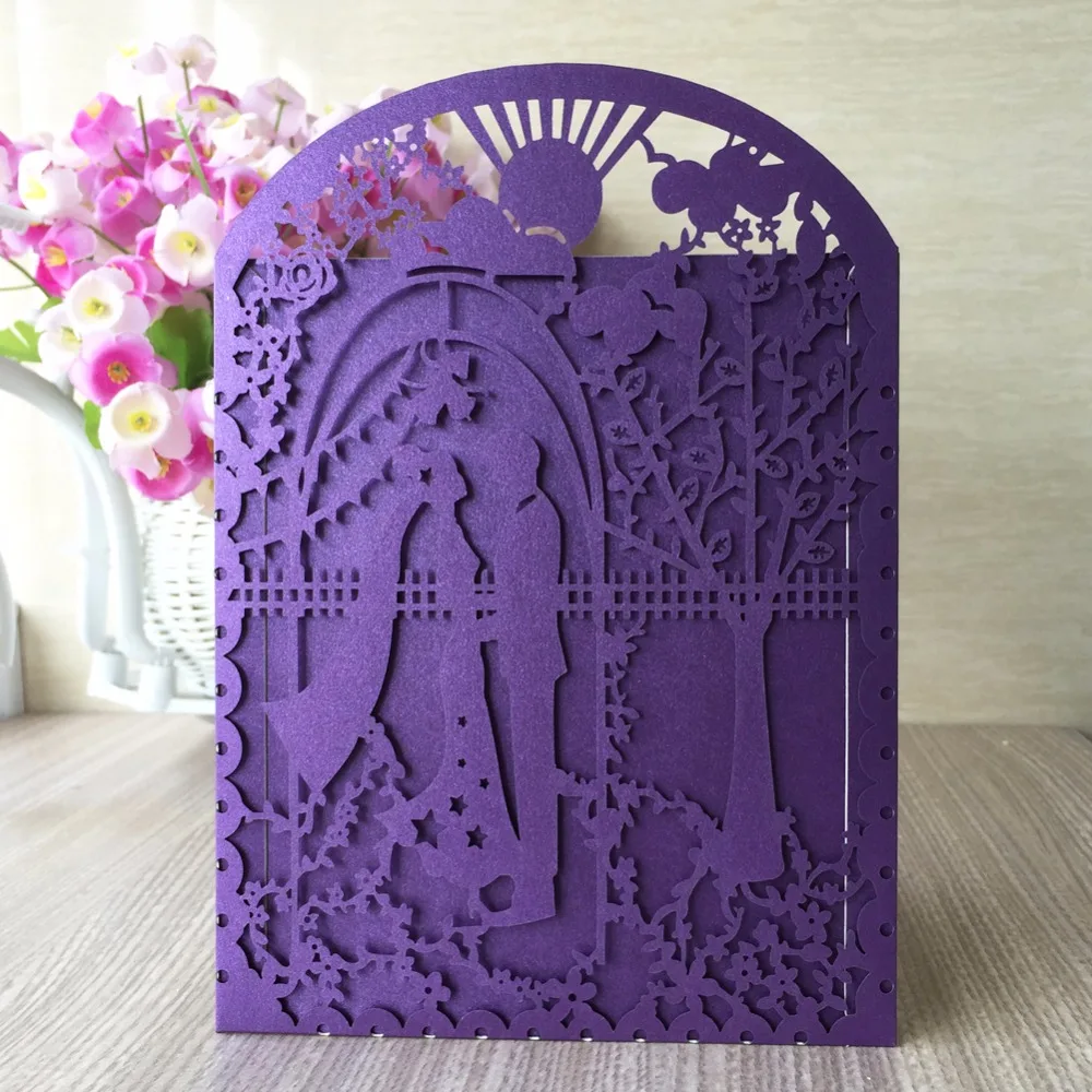 

50pcs Wedding Invitations Card Decoration Place Birthday Party Invite Greeting Card Event Supplier Thanksgiving Card