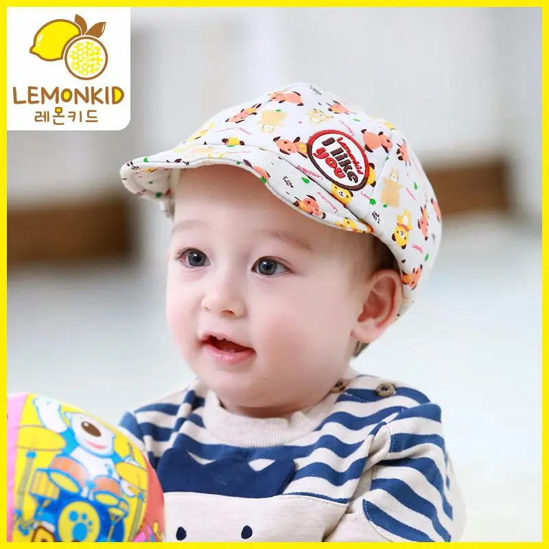 Lemonkid 2019 Детские кепки с мультяшным медведем Кепка улыбкой для девочек и