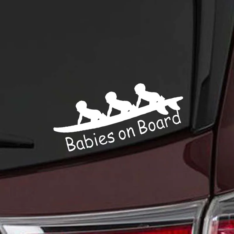 

YJZT 15CM*5.6CM Babies On Board Vinyl Lovely Baby Car Motorcycle Sticker Decals Black/Silver C10-00691
