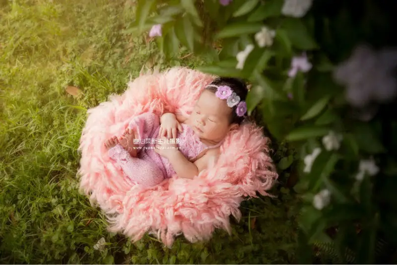 Фон для фотосъемки детей 24 дюйма квадратный из чистой шерсти с мехом реквизит