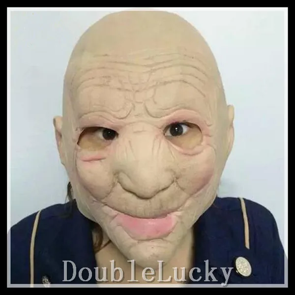 Косплей на Хэллоуин Реалистичная маска для пожилых леди шоу человека лица из
