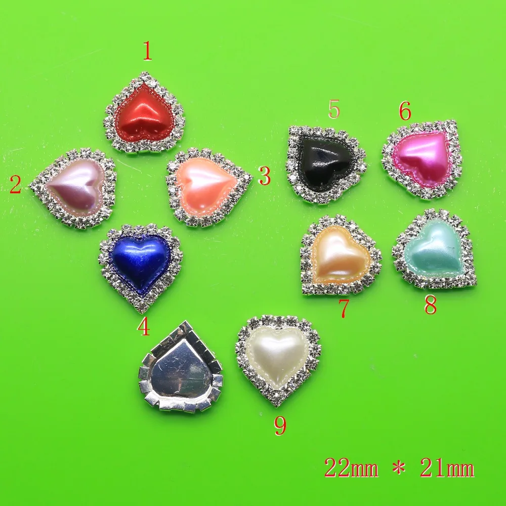 

YWXINXI New Jewelry Accessories 10Pcs/Lot Fashion 21*22mm Heart Brooches Decoration DIY Handwork Beautiful Accessories