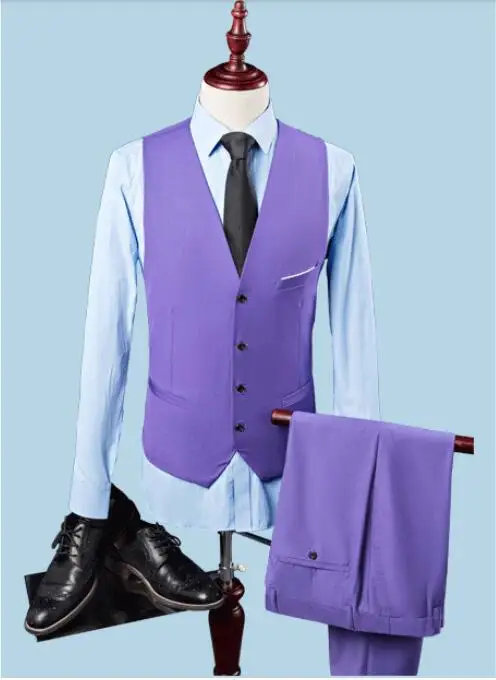 2019 хит продаж дешевые светло фиолетовые костюмы жениха пиджак и брюки жилет для