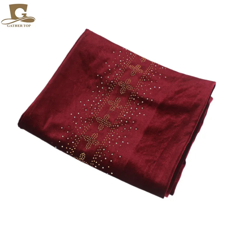 Женский бархатный тюрбан роскошная повязка на голову со стразами сверхдлинный