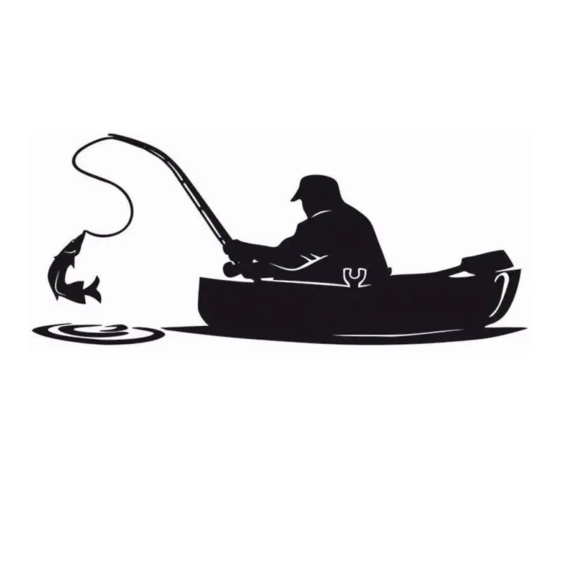 

Fishing Sticker Car Fish Boat Decal Angling Hooks Tackle Shop Posters Vinyl Wall Decals Hunter Decor Mural Sticker