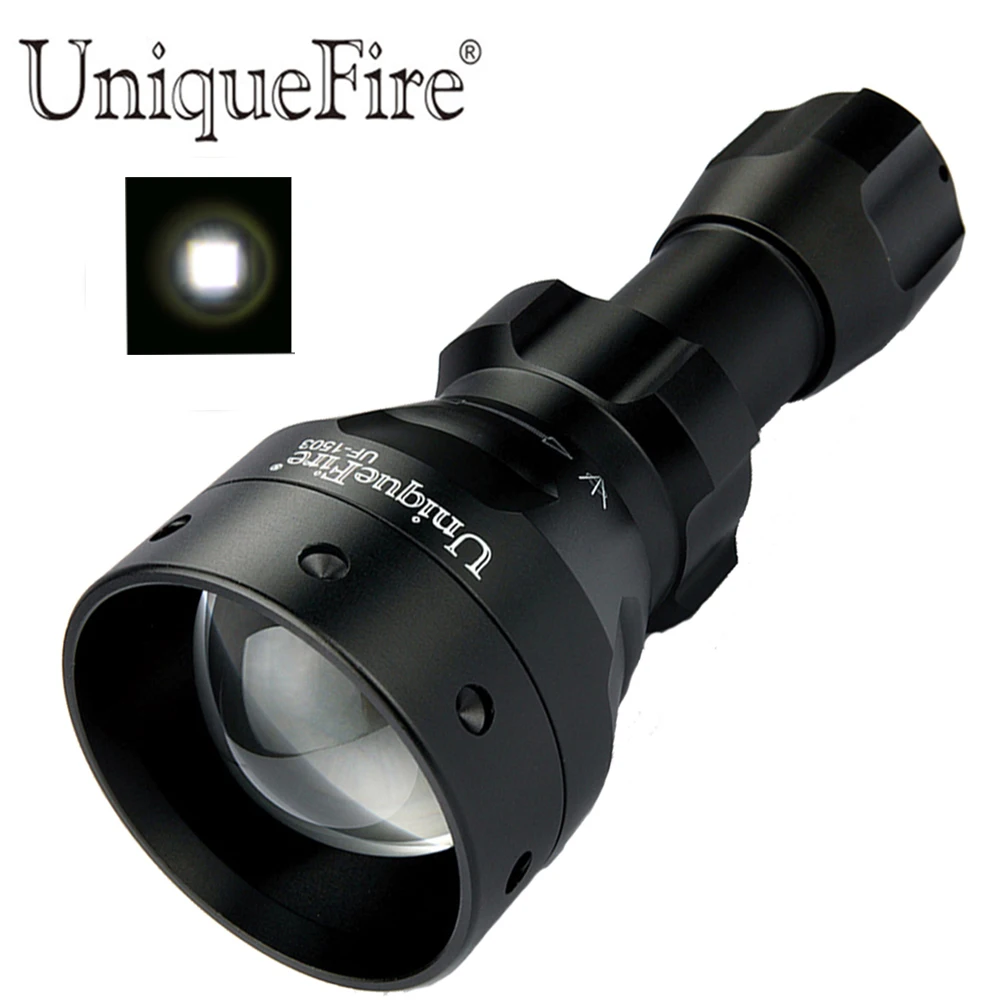 

UniqueFire 1503 XM-L T6 White Light 1200 Lumens T50 Led Flashlight 5 Modes Zoom Focus Lanterna Defense Torch For Camping Riding