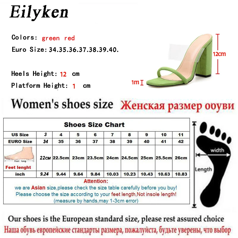 Eilyken/новые женские летние шлепанцы для отдыха; модные сандалии с открытым носком; вечерние шлепанцы на высоком квадратном каблуке 12 см