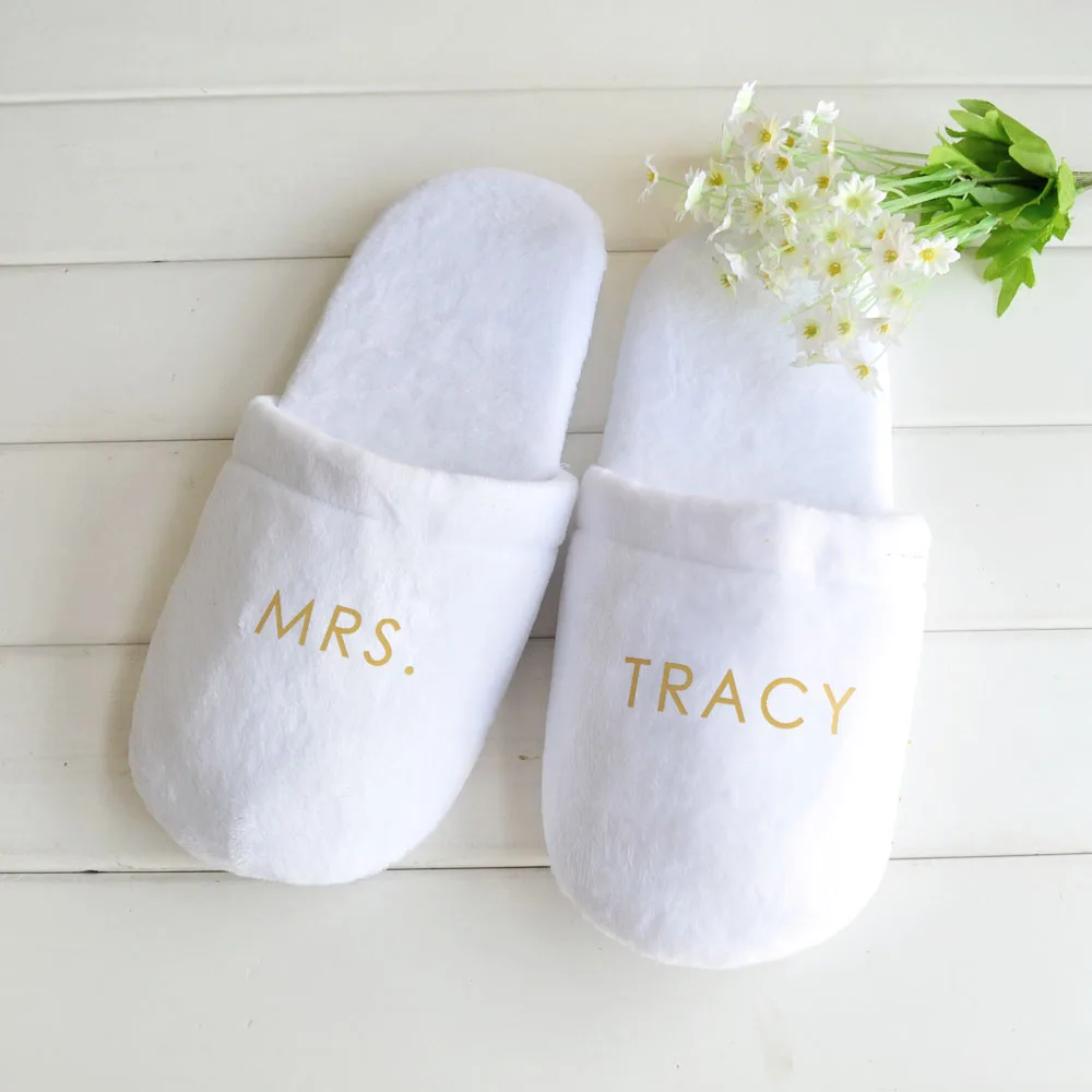 

Personalized Name Slippers,Wedding Favor,Bride & Bridesmaid Slippers,Gift for Wedding Guest,Girls Spa Slippers