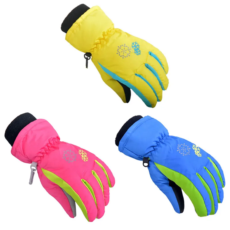 Kids Skiing Winter Snow Gloves Keep Warm Waterproof Children Ski Windproof Thickening For Girls And Boys | Спорт и развлечения