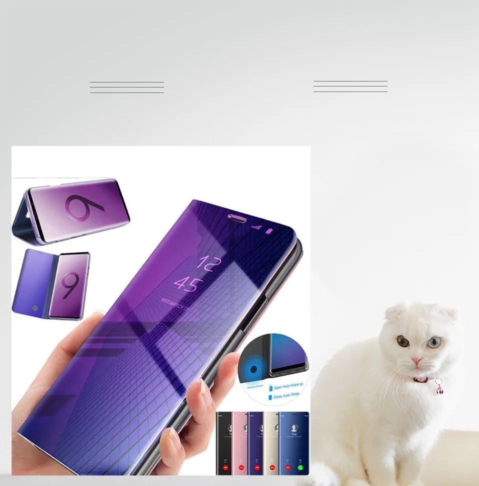 Роскошный смарт-чехол для samsung Galaxy S9 S8 Plus S7 S6 Edge, флип-чехол с подставкой, чехол s для samsung S9 Plus Note 8 5 4 3, чехол
