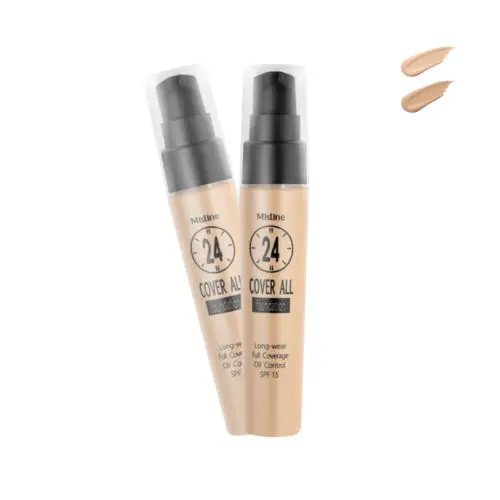 Mistine 24-Hours Cover All Foundation Full Coverage Oil Control SPF 15 PA++
Mistine 24-Hours Cover All Foundation Full Coverage Oil Control SPF 15 PA++
