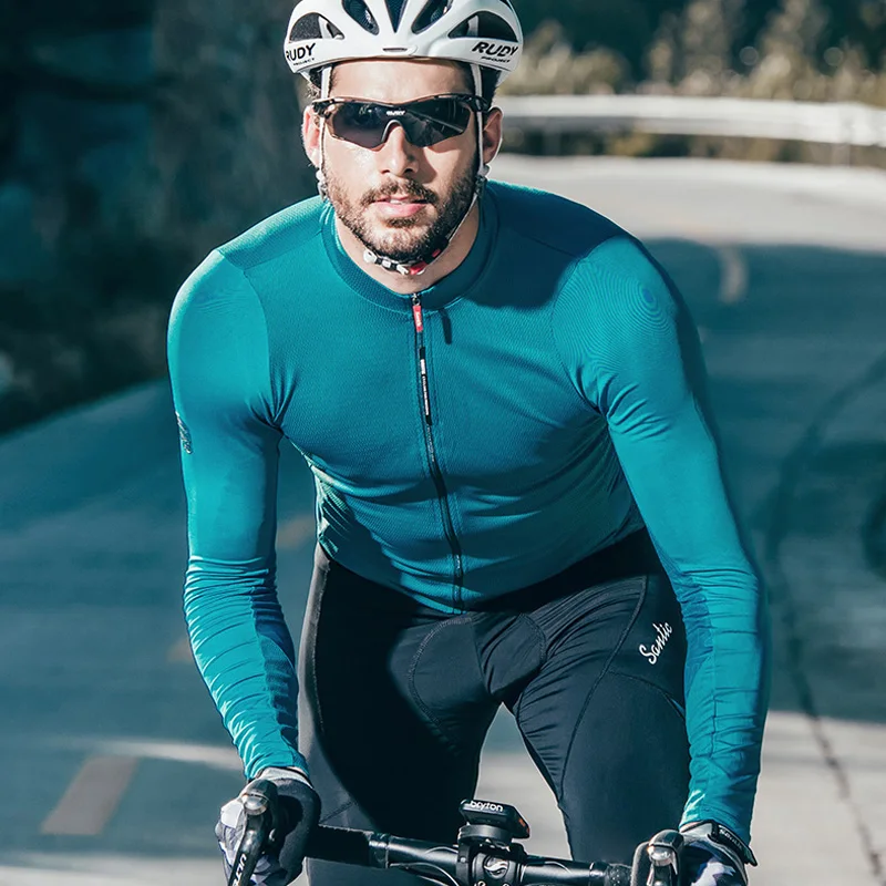Santic 4 цвета Осенняя мужская велосипедная куртка с длинным рукавом Ciclismo Одежда для горного велосипеда дышащая куртка для горного велосипеда