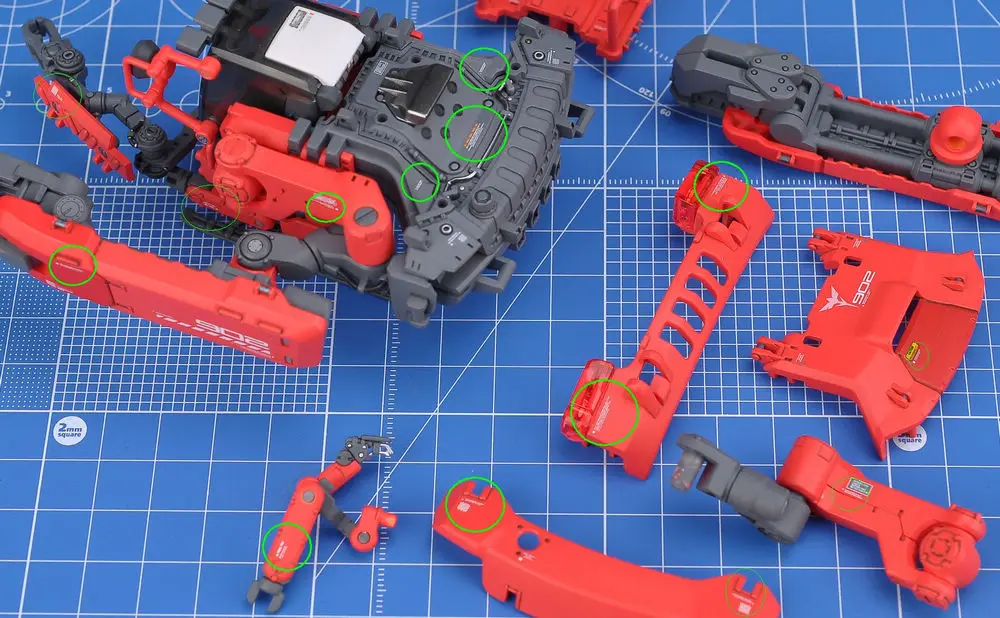 Kit de actualizaci&oacute;n de modelado de piezas modificadas, calcoman&iacute;a de detalles (para 1/144 y 1/100), 1 unidad-3