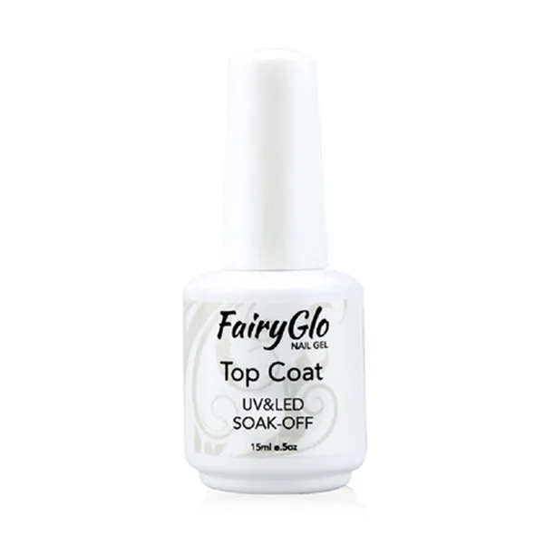 FairyGlo 15 мл Гель-лак замачиваемый чистый цвет ногтей Гель-лак Vernis Полупостоянный УФ-гель для ногтей маникюрный лак - Цвет: TOP COAT