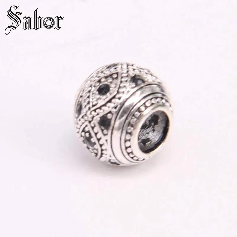 Волнистый узор черный циркон бусины подходит для браслета ожерелье модные