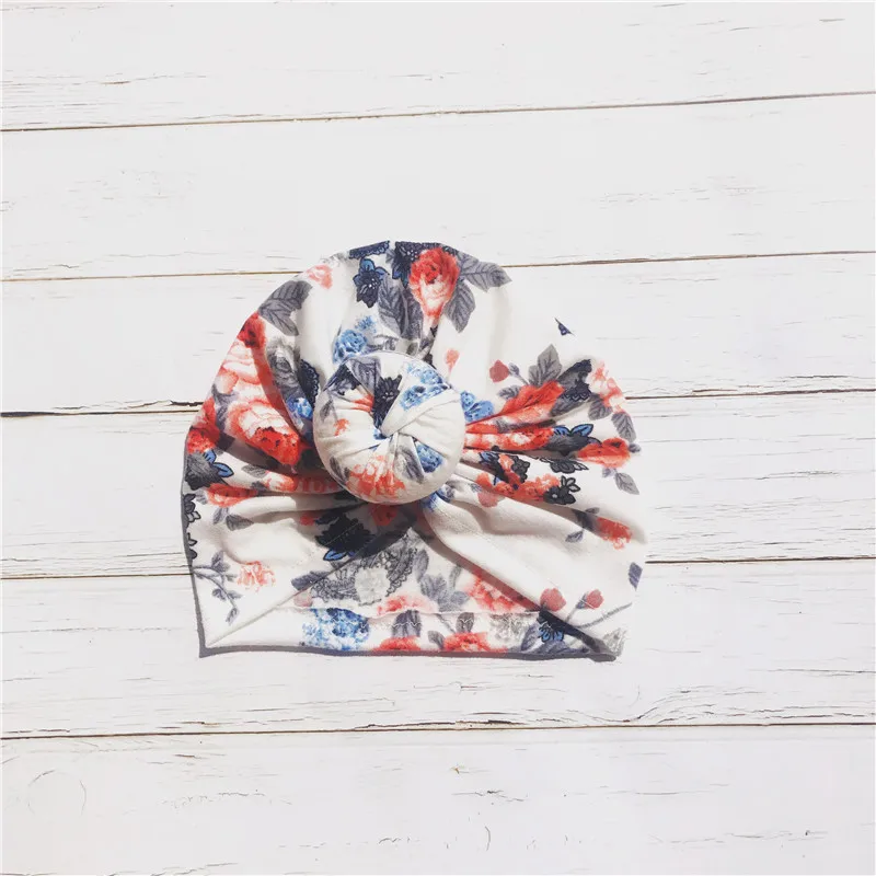 Lovely Newborn Baby Girls Caps Infant Hat Floral Cotton Beanie Toddler Turban Cap Head Wrap | Детская одежда и обувь