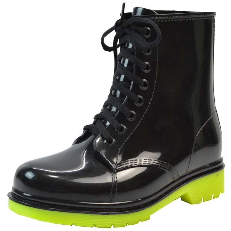 Осенние резиновые сапоги женская резиновая обувь женские ботильоны