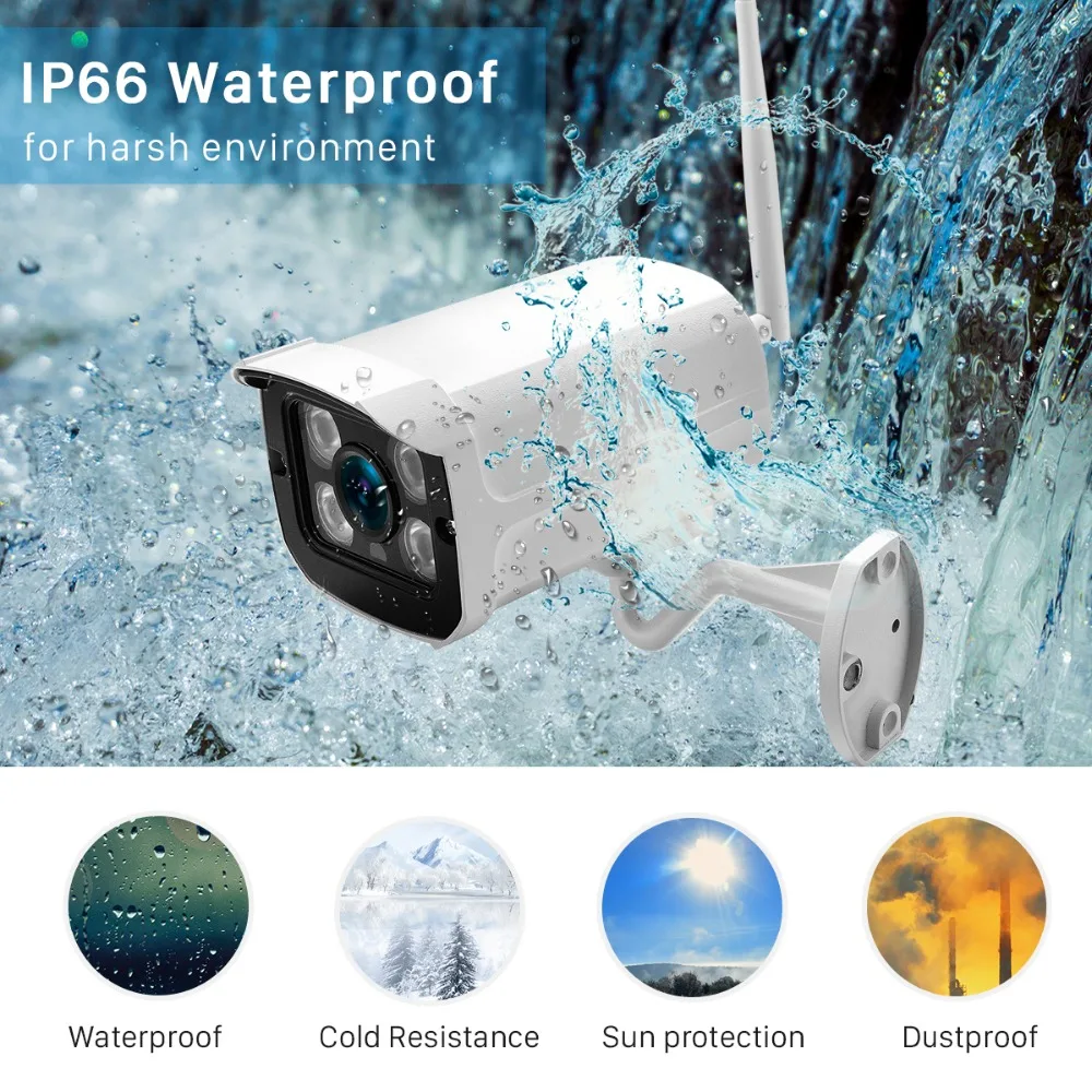 HD 1080P 720P проводная и беспроводная ip-камера с 32 Гб sd-картой 2.0MP IR 25 м металлическая Водонепроницаемая наружная Wifi CCTV ip-камера безопасности CamHi