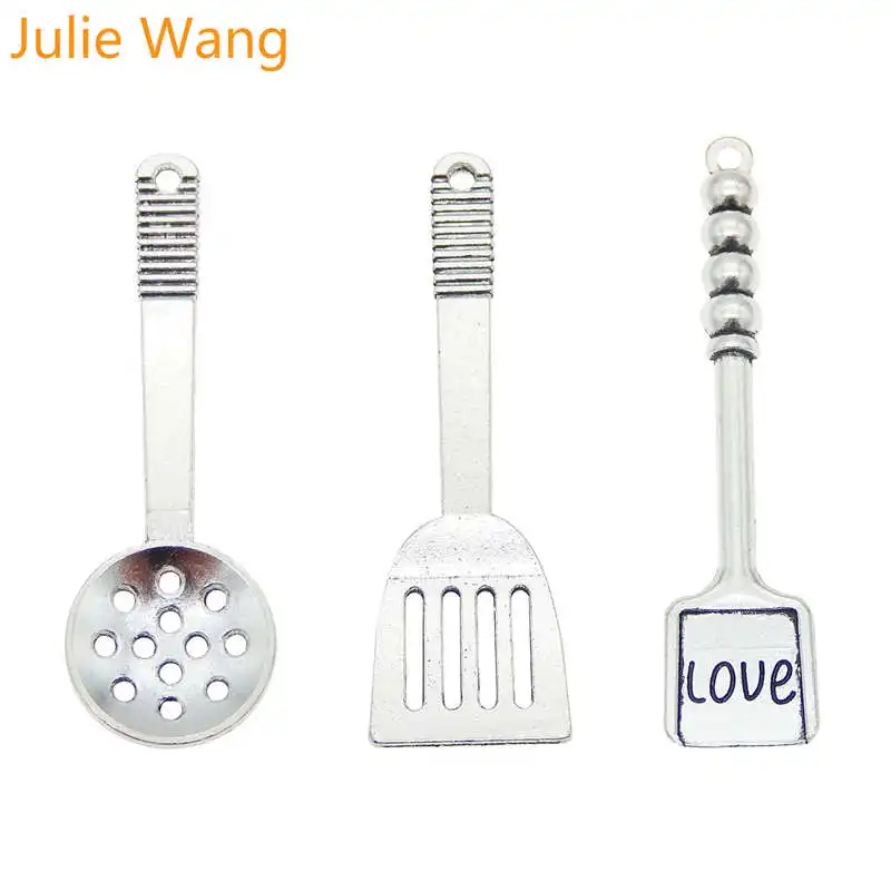 Julie Wang 3 шт. смешанный шпатель шармы кухонный инструмент из сплава античное