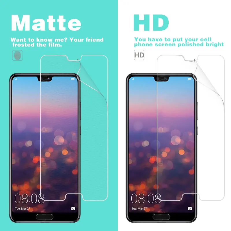 Антибликовая матовая пленка для Huawei P20 Lite 5 84 в ANE L02 HD прозрачная глянцевая экрана
