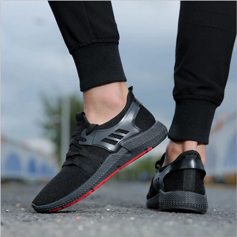 Mens Fashion Breathable Casual Shoes Running Sneakers Korean Version Lace-up Mesh Light Slip Walking Zapatillas hombre |