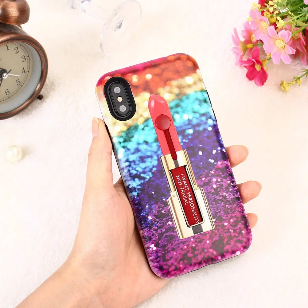 IMIDO чехол-подставка для телефона iPhone 7 Plus TPU PC окрашенная задняя крышка X XR XS MAX 8 6 6S |