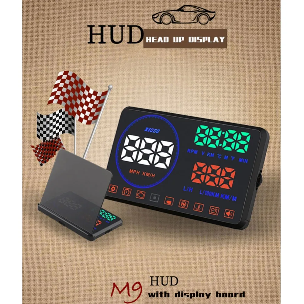 Горячая Распродажа M9 HUD OBD II EOBD версия цифровой дисплей Универсальный Автомобиль