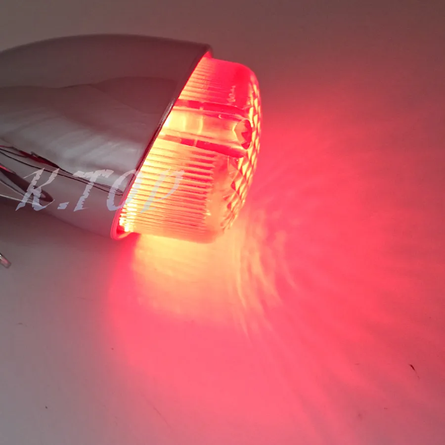ZORBYZ мотоциклетный хромированный светодиодный задний стоп сигнал фонарь для Кафе