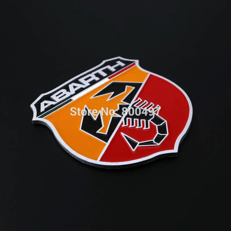 Новейшая модель 3D алюминиевого сплава автомобиля эмблема для Fiat автомобиль Abarth