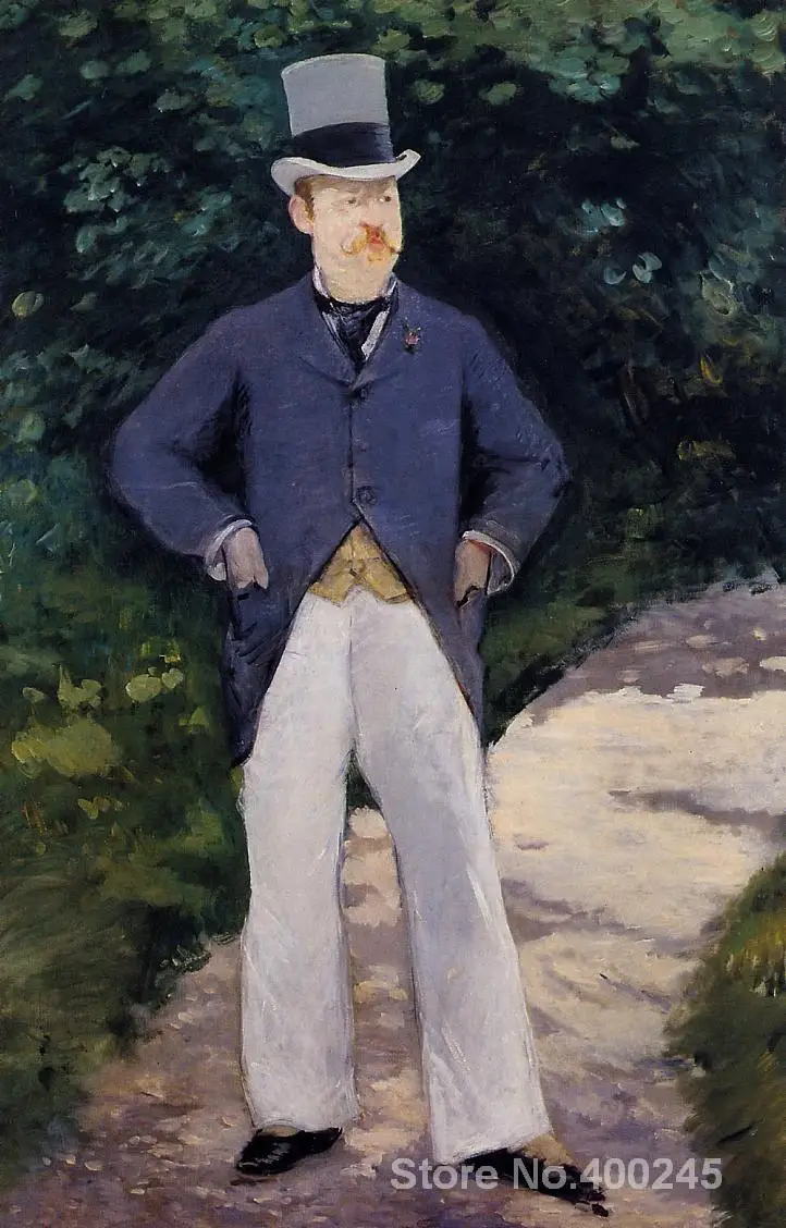 Kopen Wall Art Portret Van Monsieur Brun Edouard Manet Schilderijen Handgeschilderde Hoge Kwaliteit