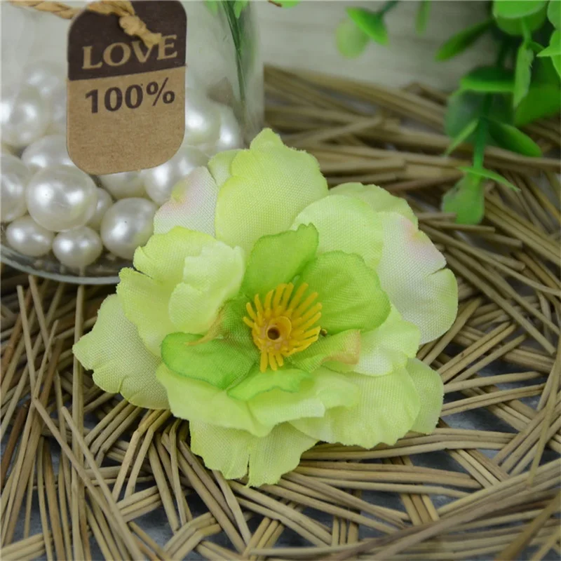 20 шт./лот 6 см шелковые сливовые искусственные цветочные головки для DIY Свадебные