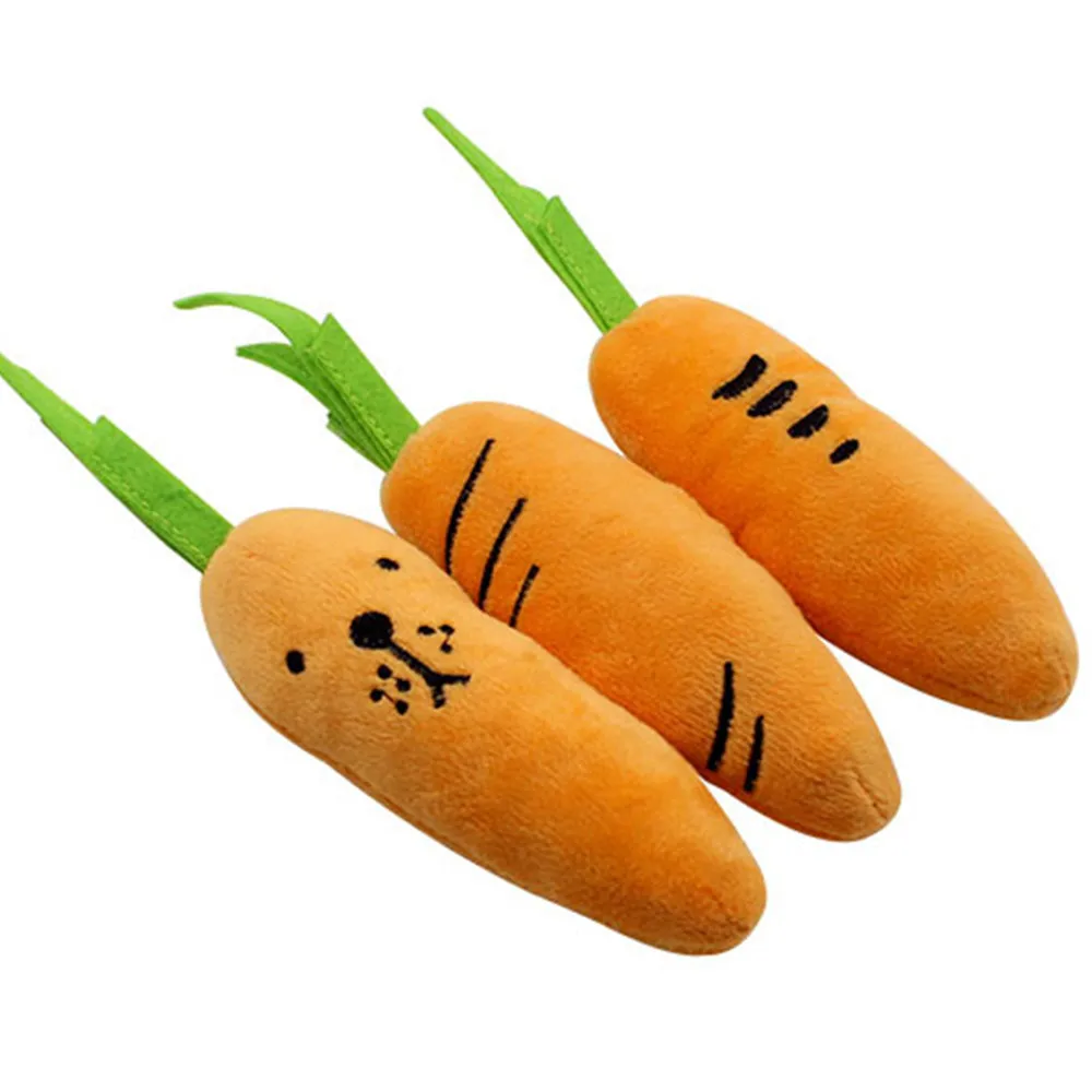 1 шт. морковь овощи курица барабан кости писк игрушка для Плюшевая собачка