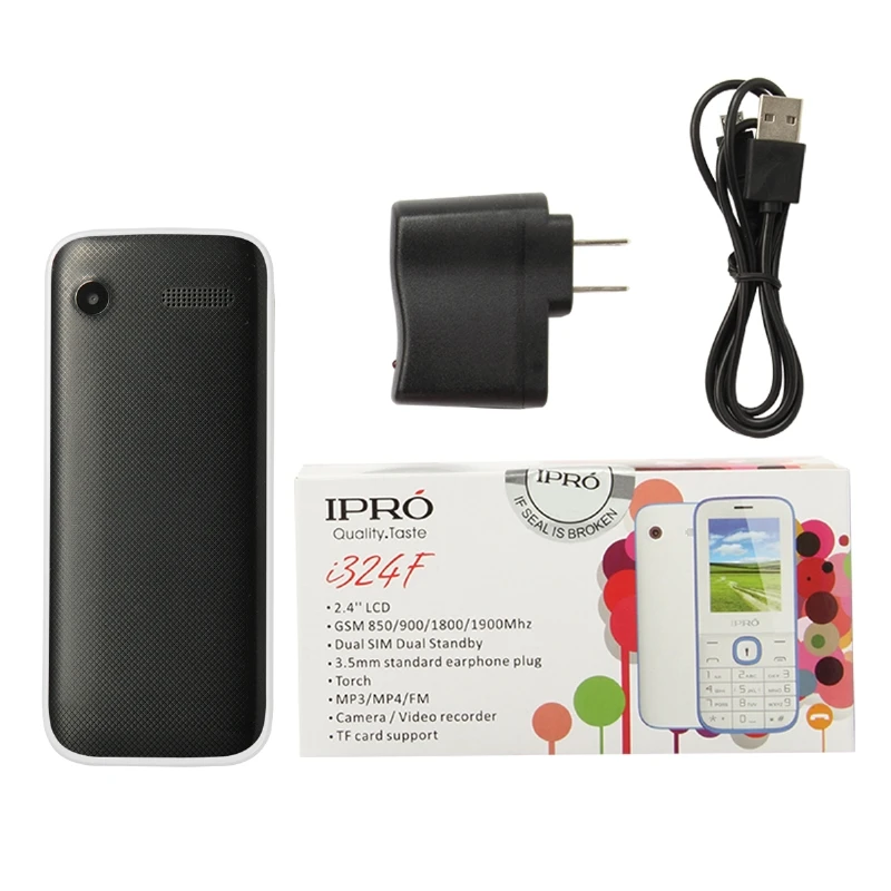 Оригинальный ipro I324F открыл мобильный телефон SC6531DA 2.4 дюймов английский/испанский