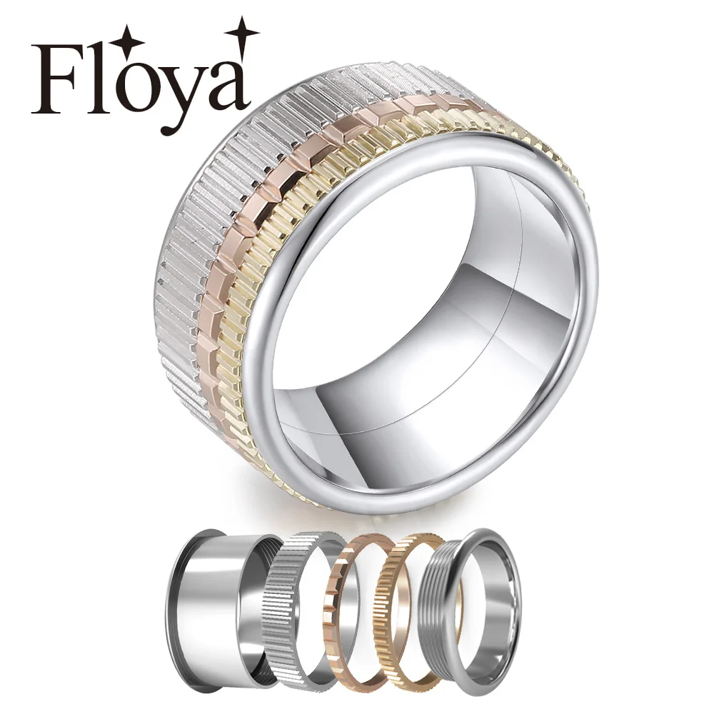 Женское Винтажное кольцо Floya съемное обручальное со съемной шестерней комплект обручальных колец из