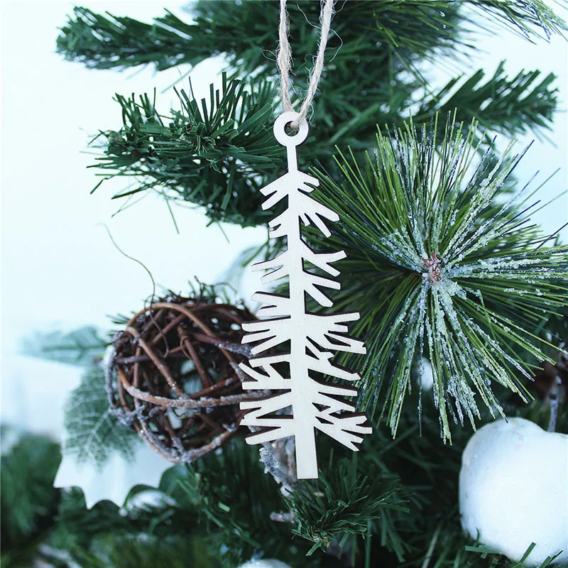 3 шт. полая елка украшения для дома деревянная подвеска рождественской елки