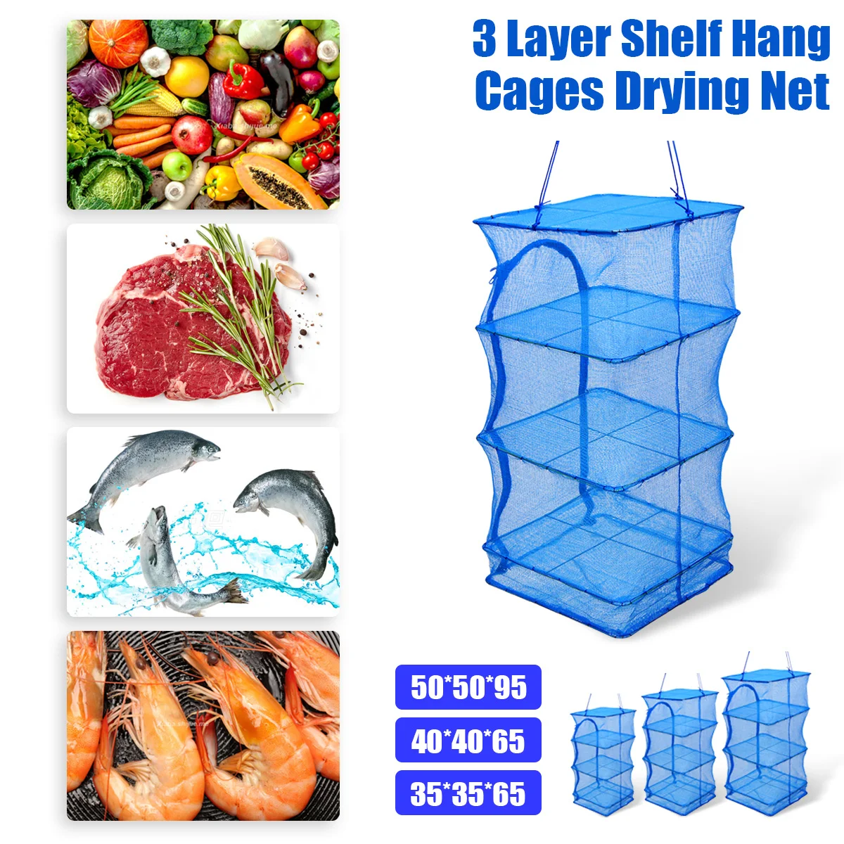 Подвесная сушилка для посуды крышка еды сухая сетка Многоуровневая полка