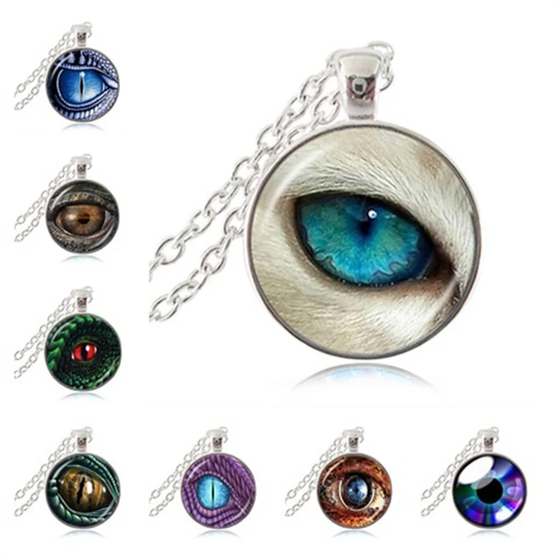 Ожерелье с кулоном в виде Глаз Дракона ожерелье подвеской круглых кабошонов