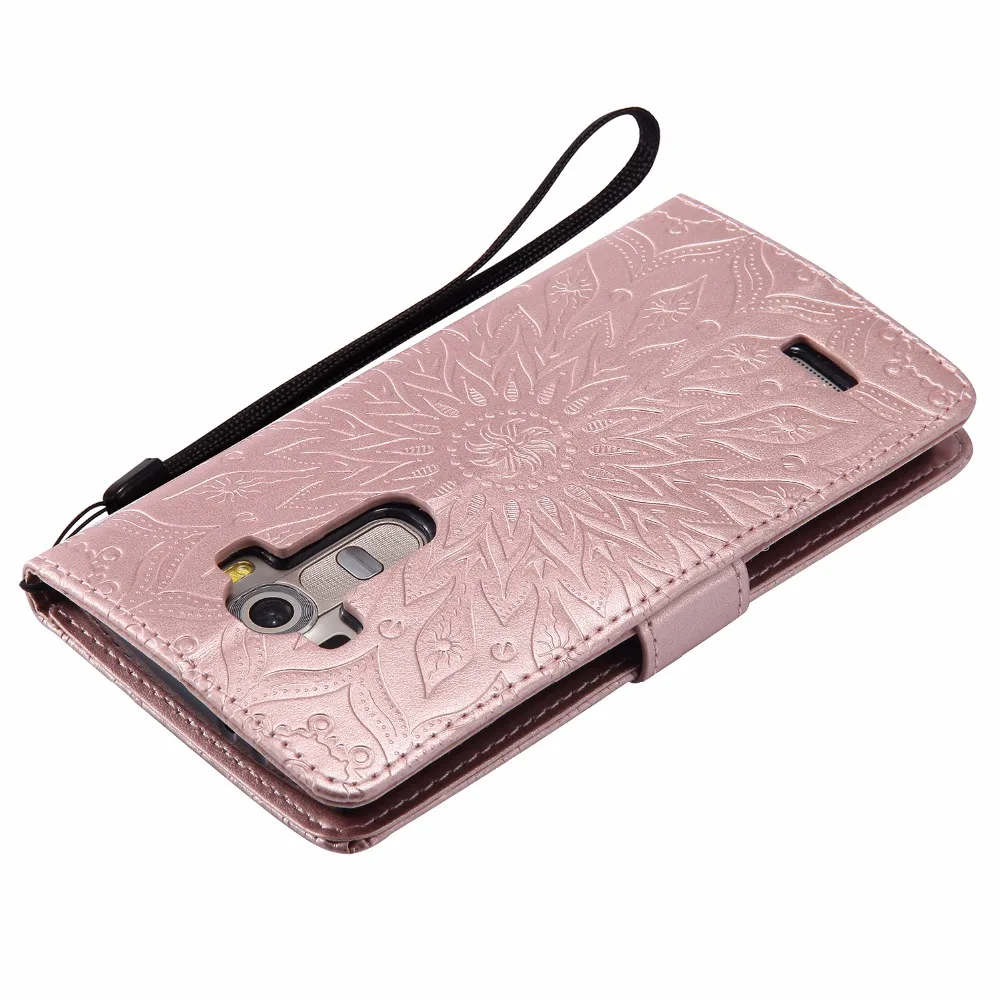 Для etui LG G4 G 4 чехол Роскошный Ретро Мандала Флип Стенд PU кожаный бумажник для LG4 LGG4