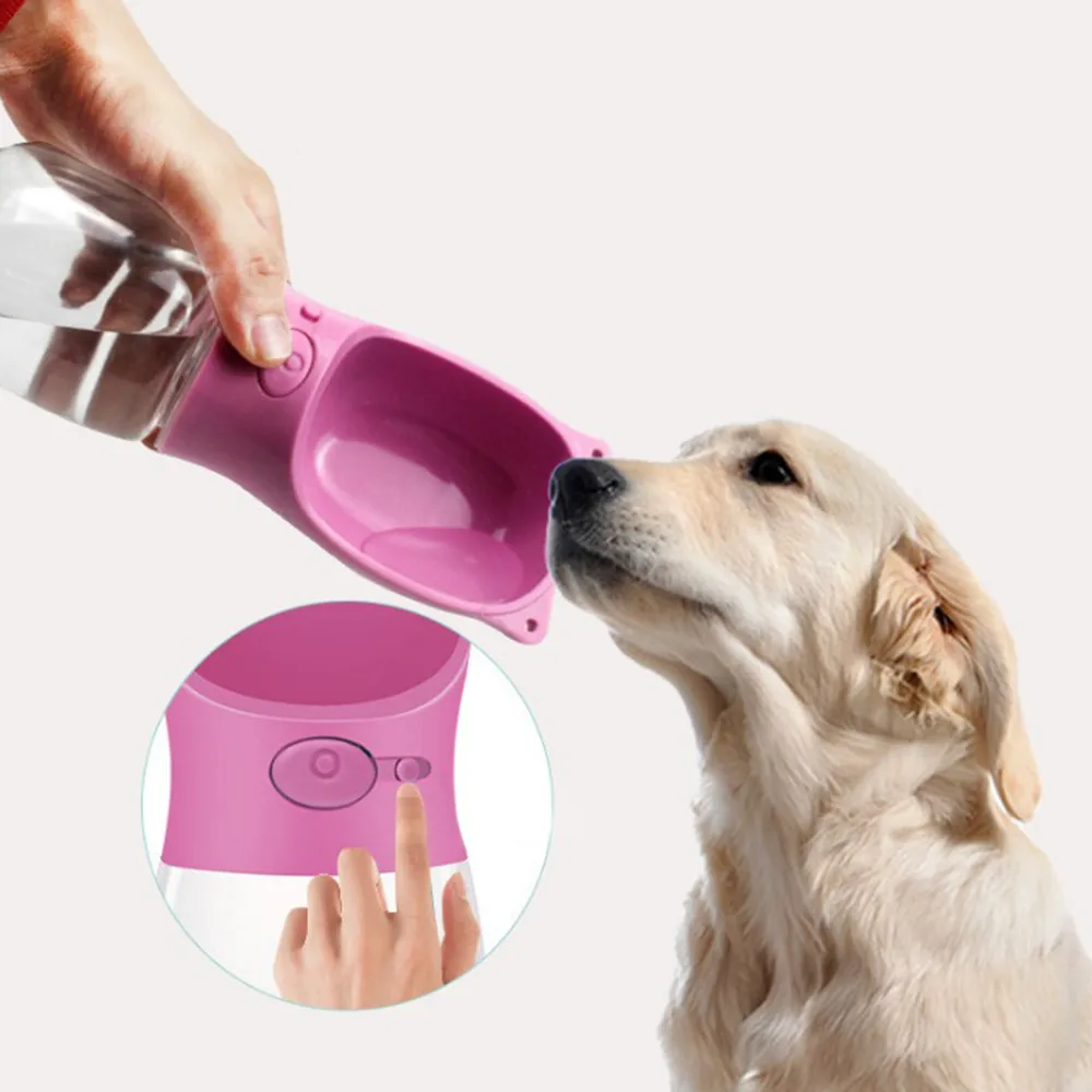 Portable Pet Dog Water Bottle For Small Large Dogs Feeder Travel Puppy Cat Drink Bowl Outdoor Dispenser Supplies | Дом и сад