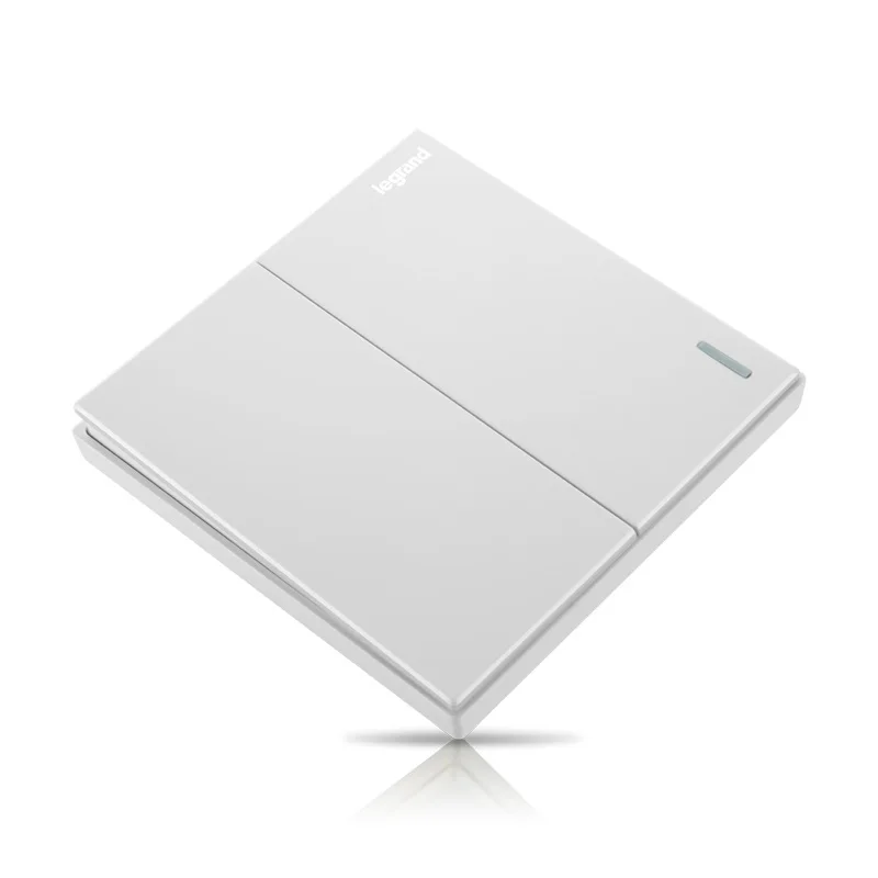 Высокое качество 2 Gang Промежуточный Выключатель магнолии белая большая панель 86