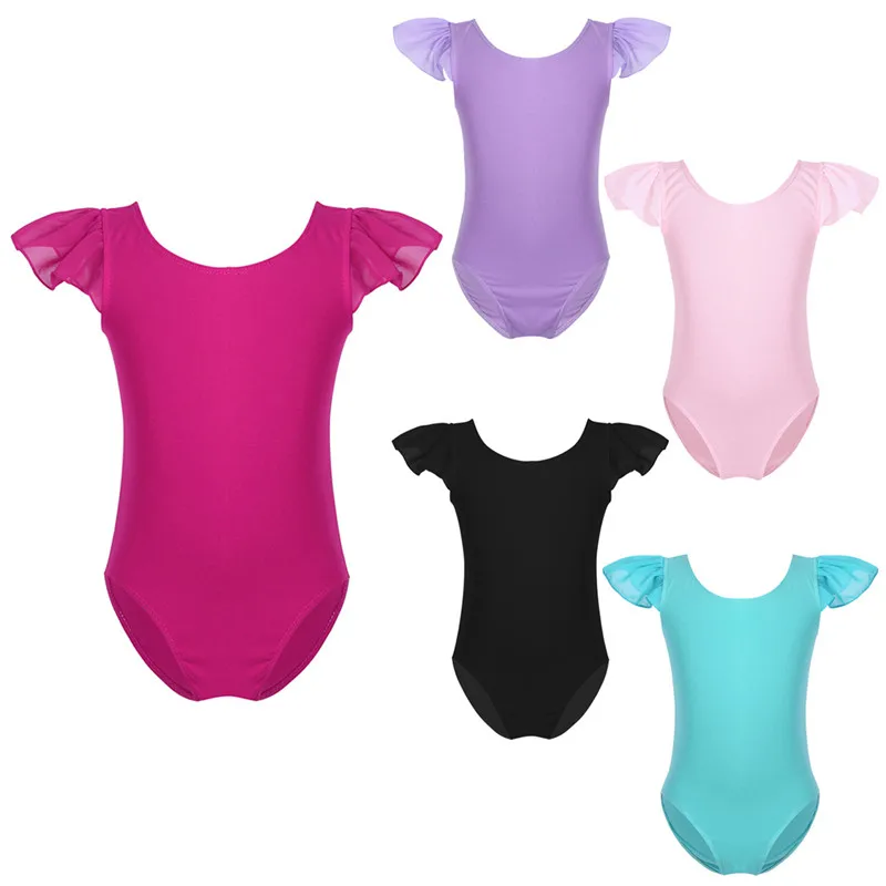 Детское гимнастическое балетное трико без рукавов для девочек платье-пачка