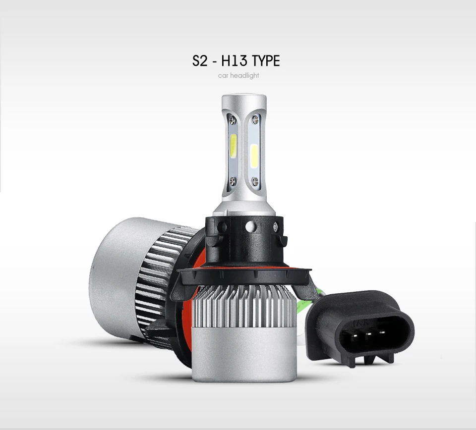 Oslamp S2 светодиодный H4 H7 H13 H11 H1 9005 9006 H3 9004 9007 9012 5202 для автомобильных фар 72 Вт 8000LM Автомобильный светодиодный налобный фонарь лампа 6500K 12V