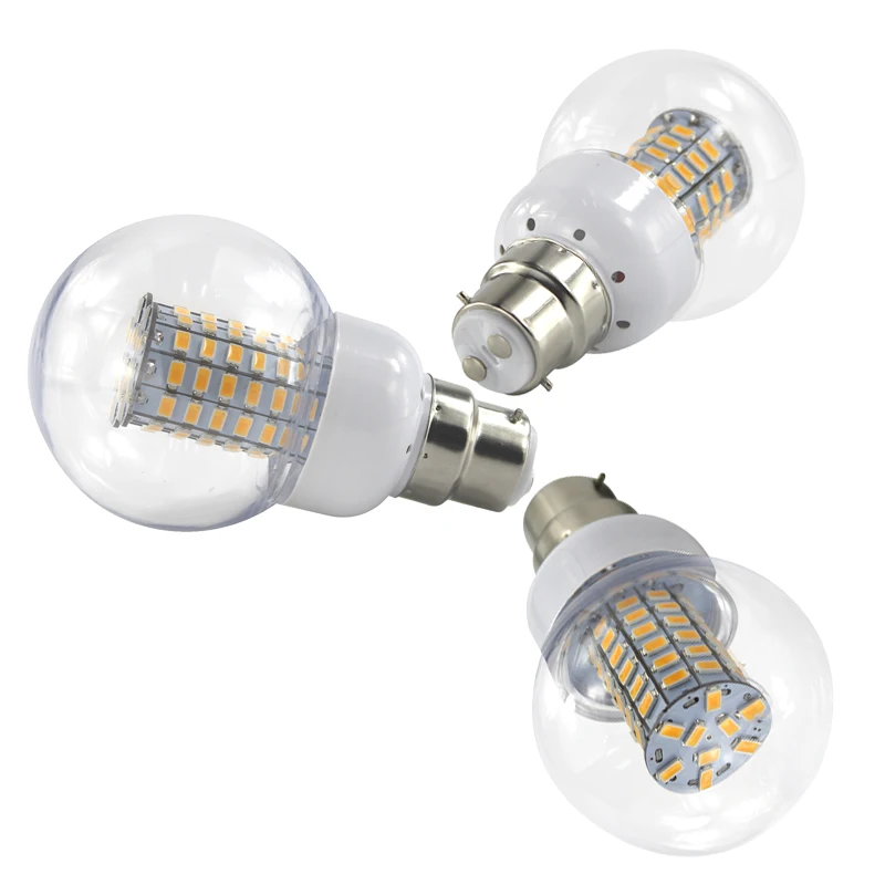 Joneaz 5x ampoule super bright E14 B22 E27 Globe bulb light 9W 12v 24v 36v 110v 220v corn bulbs 5730 chip energy saving lamp | Лампы и